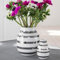 Kähler Design - Vase/Blumenvase - Omaggio - Keramik - weiß/Silber - Höhe 20 cm