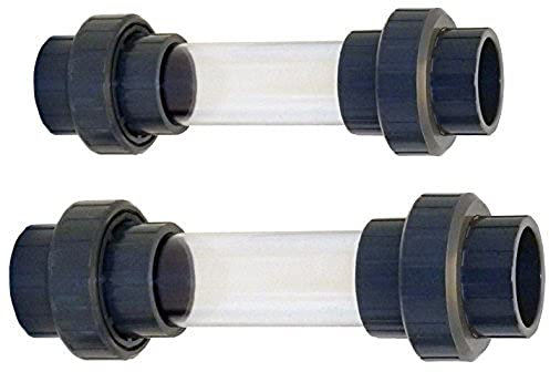 AquaForte Sichtglas mit 3/3-Kupplung 63 mm Installationszubehör, grau, 32.0 x 9.0 x 9.0 cm
