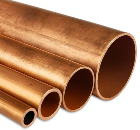Fittingstore - Kupferrohr 1 Meter gerade Stange DIN EN 1057 DVGW Kupferleitung Wasserrohr Gasrohr Hydraulikrohr Kälterohr Ø 35 mm x 1,2 mm (Rohr Ø außen: 35 mm)