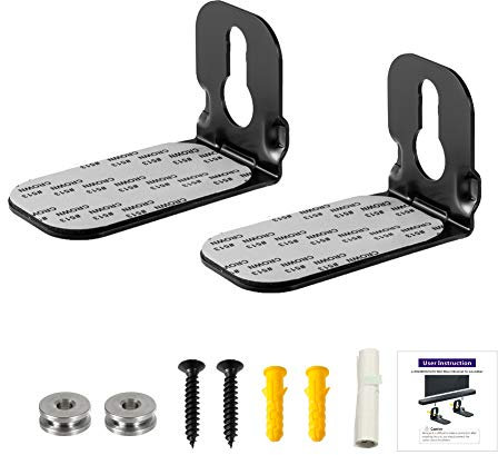 Wall Mount Bracket for JBL Bar 5.1 / Bar 3.1 / Bar 2.1 / Bar Studio Soundbar, 2 Pieces Black Sound Bar Brackets Holder + Screws + Metal Holder Screws