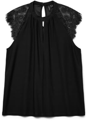 VERO MODA Female Oberteil ohne Ärmel Spitzenverziertes