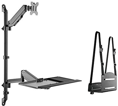 Estación de trabajo para montaje en pared - soporte para monitor teclado soporte de pared - estación de trabajo
