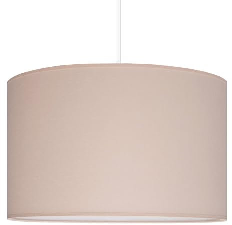 youngDECO® zartes Beige Hängeleuchte 2xE27, Hängelampe aus Baumwollstoff Ø38cm, Extra Lichtdiffusor, Pendelleuchte für Schlafzimmer, Wohnzimmer, Kinderzimmer und Babyzimmer, Hergestellt in der EU