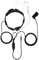 Joyzan Earpiece Throat Mic, Air Covert Acoustic Tube Headset 3.5mm PTT Mic Anti Radiation for Mobile Phone Walkie Talkie Two Way Radio High Noise Extreme Sports Cellphone Laptop Computers Adjustable