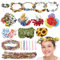 INFUNLY 20 Set DIY Flower Crowns Making Kit Handmade Floral Crown Garland Kit Machen Sie Ihren Eigenen Blumenkranz Haarschmuck Geschenk Für Mädchen/Teenager/Frauen