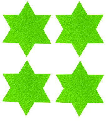 Oblique-Unique® Filzuntersetzer in Sternenform 4er Pack - Dekorativ, robust und hochwertig - Weihnachten (Neongrün)