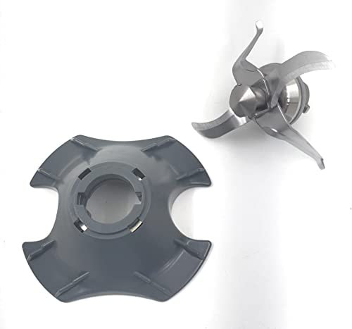 Cuchillas de acero inoxidable con junta de goma compatibles con THERMOMIX TM21 + base del vaso/cuchillas