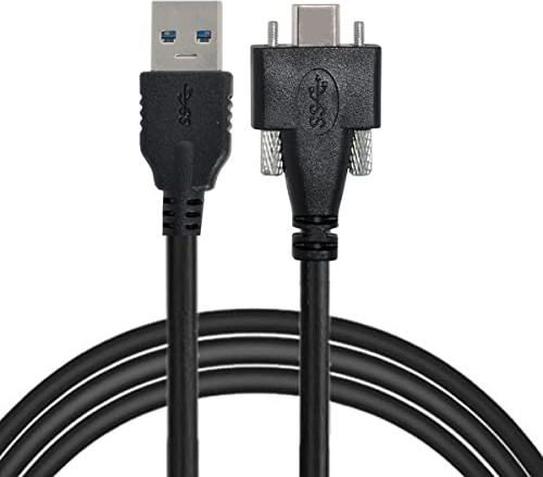 CY Kabel USB-C USB 3.1 Typ-C Dual Screw Locking to Standard USB 3.0 Data Cable Panel Mount Type