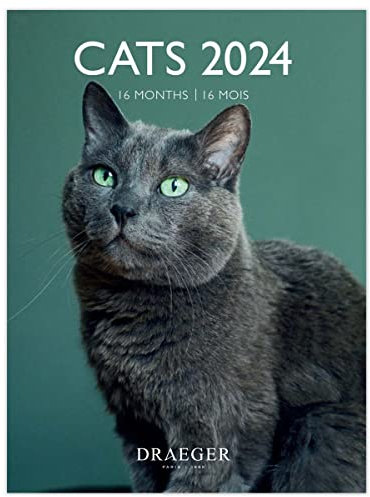 Draeger Paris 2024 - Calendario de pared (14 x 18 cm) - Cats