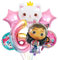 Geburtstag Luftballons Mädchen,Folienballon Rosa 6 Jahre Mädchen,Luftballon Katze Party Dekoration,Geburtstagsdeko Mädchen 6 Jahr