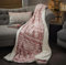 Celebright Weihnachts-Sherpa-Fleece-Überwurf – groß, 130 x 180 cm (50 x 70 Zoll), flauschiger Mikrofaser-Decke-Überwurf für Bett, Sofa, Couch – kuschelig-kuscheliger Plüsch-Winterwärmer – Blush Nordic