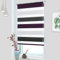 MupFup Doppelrollo Klemmfix ohne Bohren,Duo Rollo Klemmrollo Weiß-grau-lila 70 x 140cm(BxH), Lichtdurchlässig & Verdunkelnd Fensterrollo für Schlafzimmer, Badezimmer, Wohnzimmer Fenster und Tür
