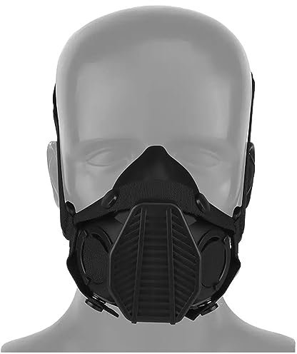 Masque Demi-Visage Tactique, Masque De Protection Paintball Airsoft Microphone Intégré Vêtements De Chasse Accessoires pour CS, Jeu De Guerre, Halloween, Cosplay, Fête Costumée
