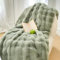 Tospass Kaninchen Decke Warme Sherpa Decke Kuscheldecke Grün Flauschig Weich Dicke Sofadecke Wohndecke Tagesdecke Doppelgesicht Decke - 180x200cm