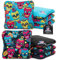 Play Platoon ACO Turnier Series Pro Cornhole Bags Set von 8 Verordnung Professionelle Maisloch Sitzsäcke - Wettkampfgewicht - Dual Slick and Stick - 4 Türkis & 4 Schwarze Totenköpfe