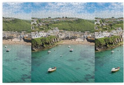 Puzzles, Puzzles für Erwachsene, anspruchsvolles Puzzle 1000 Teile, Bilderpuzzle aus Holz, Port Isaac Cornwall