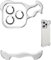 Cmeilau 2024 New Frameless Special-Shaped Metal Corner Anti-Fall Phone Case for iPhone 16 15 14 13 Pro Max/Plus,Borderless Slim No Back Bumper with Camera Cover Lens Film,Heat Dissipation Silver