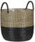 Scheurich Jonc de mer 39 - Panier à plantes avec poignées en jonc de mer - Couleur : noir naturel - Diamètre : 39 cm - Hauteur : 34 cm - Volume : 38,6 l