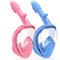 LITTLEJSY Vollgesichts Schnorchelmaske, Schnorchelausrüstung mit Kamerahalterung, 180 Grad Panoramablick Schnorchelset Anti-Fog Anti-Leck für Kinder Jungen (Blue+Pink)