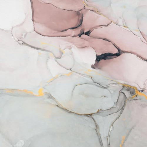 UNIK Nordic Vliestapete BxH: 150x250 cm mit edlem XXL Foto Design, Fototapete mit Stein-Dekor und Marmor-Optik, Premium Tapete mit 180g/m2 Stärke für leichtes Verarbeiten, Malerei Aquarell grau-rosa