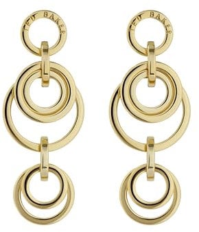 Ted Baker Huliet Multi Hoop Drop Earrings For Women (Gold)