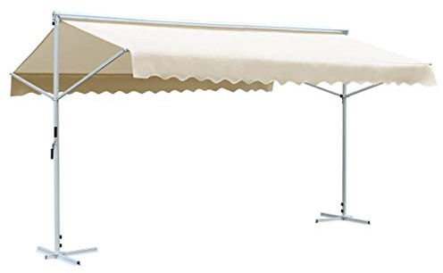 Festnight Standmarkise Freistehend Wetterfest 600x300 cm Standmarkise Creme Doppelmarkise Freistehende Markise Standmarkise Gartenmarkise Balkon Regenschutz Standmarkise