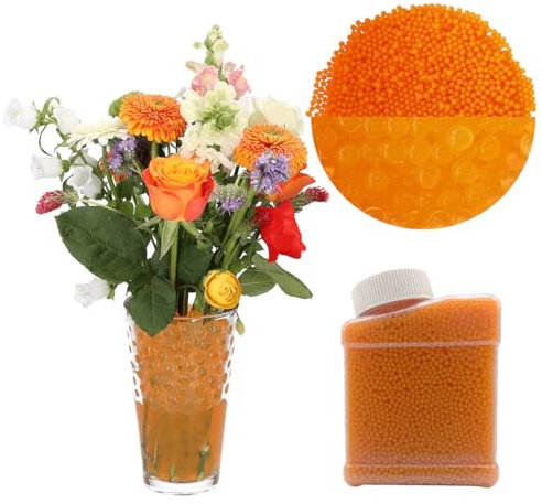 NITZCHE Wasserperlen 50 000 Stück Orange Wasserperlen für Pflanzen Ungiftig Wiederverwendbare Water Beads Für Pflanzen Kügelchen Für Pflanzen, Vase Füllstoff und Deko