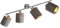 casa NOVA Deckenleuchte - Grau - Goldfarben - Metall - Textil - 4-flammig - B 80 cm