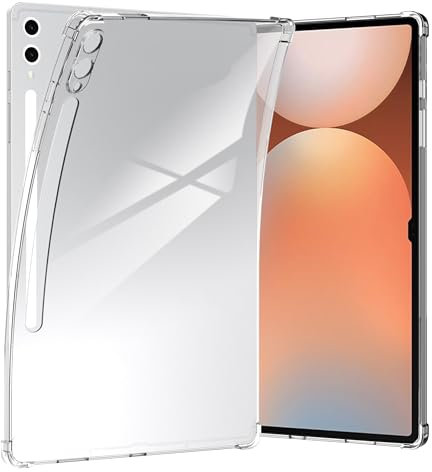 Anoowkoa Coque pour Samsung Galaxy Tab S10 Ultra/S9 Ultra/S8 Ultra 14.6 Pouces Transparente Housse de Protection en Silicone Rigide Anti Choc ÉtuisBumper avec Coins Renforcés