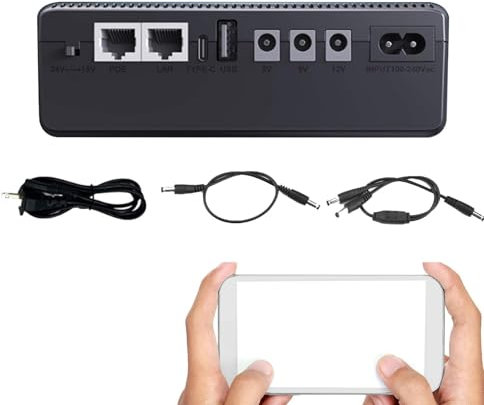 USV-Backup-Batterie,Kleine USV-Backup-Batterie | 10400 Mah Backup-Batterieversorgung,Kompakte unterbrechungsfreie Batterieversorgung, WLAN-Kamera-Batterieversorgung, kleine USV-Batterieversorgung für