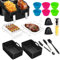 LUOJINYI Accesorios Freidora de Aire, 15 Piezas Moldes para Freidora de Aire, Molde Silicona Freidora de Aire para Ninja Foodi Max Dual Zone AF300EU AF400EU Air fryer y otras freidoras de aire de dobl