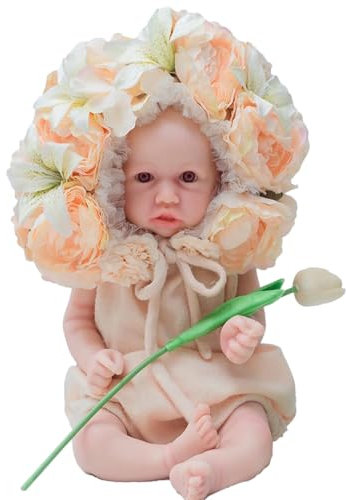 Bambola completamente in silicone, 45,7 cm, realistica, 1:1, realistica, non in vinile, per bambini dai 15 anni in su (Sophia-avorio)