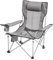 VEVOR Chaise de Camping Inclinable Portable, Capacité de Charge 150 kg, 4 Positions avec Repose-pieds, Porte-gobelet, Poche Latérale, Appui-tête, pour Maison, Camping, Pêche, Activités Plein Air, Gris