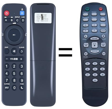 TCNOUMT Telecomando di ricambio per lettore CD NAD 7 C-516BEE/C-515BEE
