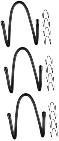 BESPORTBLE 3 Sätze Reiniger Für Yogamatten Ständer Für Yogamatten Schwarzer Handtuchhalter Keine Yogamatte Haken Yoga-organisator Squat-Rack-aufsätze Gürtel Hantel Black Plastik 5 Stück * 3