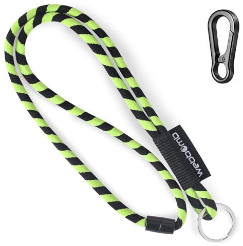 webbomb Tubular Lanyard Schlüsselband - rund weich lang mit Karabinerhaken Sicherheitsverschluss & Schlüsselring als Schlüsselanhänger Keychain für Ausweis Handy Schlüssel