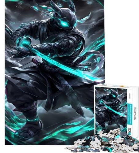 Teenagers Puzzles 1000 Piece Jigsaws Cyberpunk Ninja Warrior Turtle Animal for Birthday, Chrismas Wall Decoration Educational Game for And 14 Years And over (38x52cm)