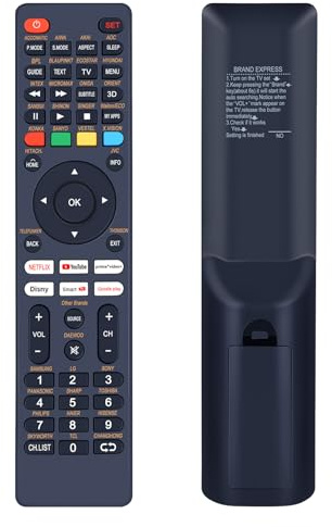 WKOLF Mando a distancia universal de repuesto compatible con todas las marcas de televisores LCD inteligentes con función infrarroja, modelo TV1130S, 8 funciones Macrotel, fácil de configurar (solo