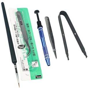 Zambuph Premium 5Pcs Mechanical Keyboard Switch Lube Brushes Tool Kit for Stabilizer Smooth and Precise Tools Set, black, 14x10x8cm
