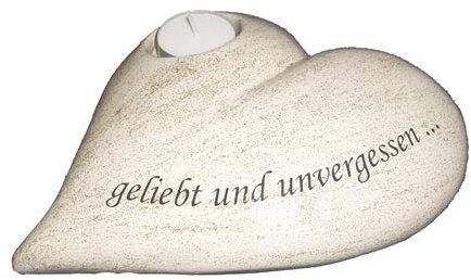 Kerri-Keramik Herzurne mit Teelichteinfassung, für Tiere bis ca 18 kg, Sandsteinfarben, Keramik, wetterfest, Innen- und Außenbereich geeignet, Trauerfeier (Memorial Service)