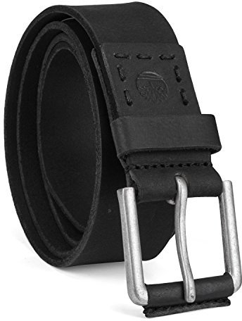 Timberland Lässiger Ledergürtel für Herren, klassischer Herren-Gürtel, Alltagsgürtel, Schwarz, 52