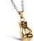 OIDEA Men's Stainless Steel Necklace with Boxing Glove Pendant, Choice of Colours, Stainless Steel, Gold