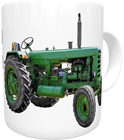 personalisierte Tasse Traktor Oldtimer mit Name, Namenstasse Trecker Schlepper Traktor, Kindergartentasse für kleine Landwirte und Treckerfahrer, Traktortasse, Treckertasse, Schleppertasse, Antik