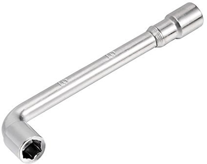 sourcing map 10mm Metric L Shaped Angled Open Hex 6 Point Socket Wrench