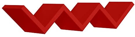 MODULARREDO | SAETTA Mensola da Muro, Mensola Cameretta, Mensola da Parete, 57x11 p15.5 cm, Rosso - Made in Italy
