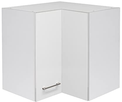 Smart Möbel Eckhängeschrank Küche - 60 cm breit - Weiß – Nawa