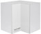 Smart Möbel Eckhängeschrank Küche - 60 cm breit - Weiß – Nawa