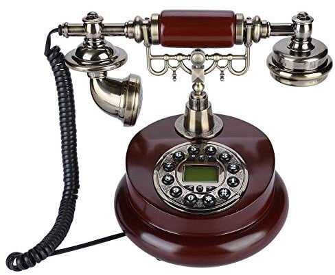 Tosuny Alte Telefone Festnetz, Retro-Telefon mit Antirutschmatte, FSK/DTMF-Dualsystem, Support-Pausenfunktion, Wahlwiederholung, raffinierte Verarbeitung