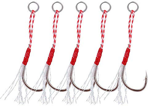 Schwere Metall Angelhaken Gro?e Seefischerei Thunfischhaken mit Widerhaken f¨¹r Angelger?t Zubeh?r 5 St¨¹ck Gr??e 14