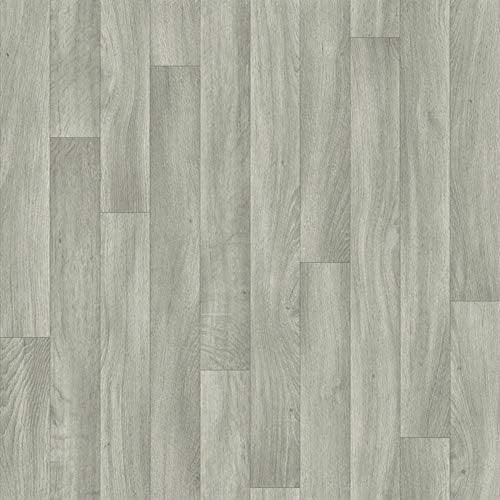 Apollo Grey Oak Anti Slip Wood Effect Vinyl Flooring Lino (3m x 4m)